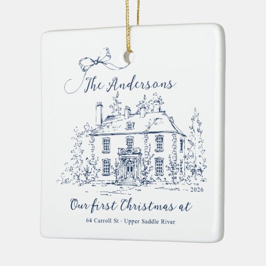 Aangepaste Eerste Thuis Kerst Ornament (Links)
