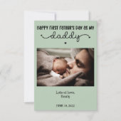 Aangepaste Eerste Vaderdag Cute Minimalistische Fo Kaart (Voorkant)