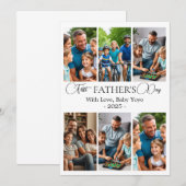 Aangepaste Eerste Vaderdag Fotocollage kaart (Voorkant / Achterkant)