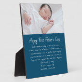 Aangepaste eerste Vaderdag fotoplaat met ezel (Zijkant)