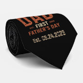 Aangepaste eerste Vaderdag gepromoot aan papa vint Stropdas (Opgerold)