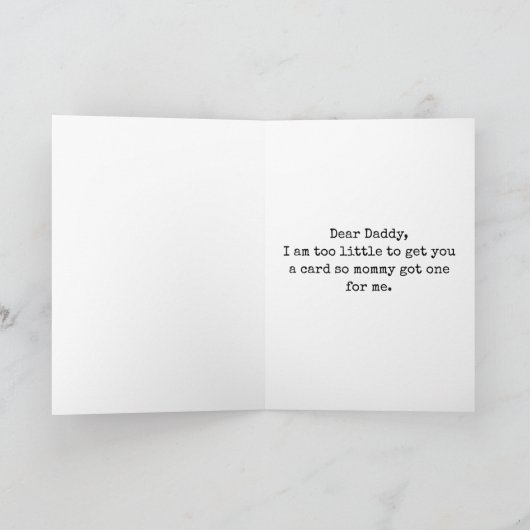 Aangepaste Eerste Vaderdag Lieve Minimalistische F Kaart (Binnen)