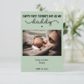 Aangepaste Eerste Vaderdag Lieve Minimalistische F Kaart (Staand voorkant)