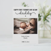 Aangepaste Eerste Vaderdag Lieve Minimalistische F Kaart (Staand voorkant)