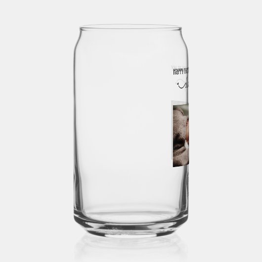 Aangepaste eerste Vaderdag-minimalistische foto Blikvorm Glas (Rechts)
