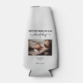 Aangepaste eerste Vaderdag-minimalistische foto Flesjeskoeler (Voorkant)