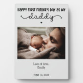 Aangepaste eerste Vaderdag-minimalistische foto Fotoplaat (voorkant)