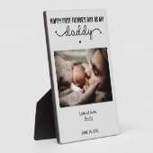 Aangepaste eerste Vaderdag-minimalistische foto Fotoplaat (Zijkant)