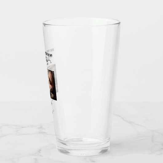 Aangepaste eerste Vaderdag-minimalistische foto Glas (Links)