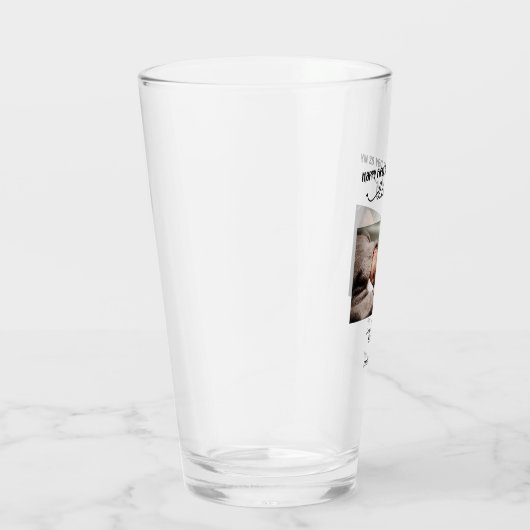 Aangepaste eerste Vaderdag-minimalistische foto Glas (Rechts)