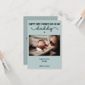 Aangepaste eerste Vaderdag-minimalistische foto Kaart (Voorkant / Achterkant in situ)