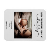 Aangepaste eerste Vaderdag-minimalistische foto Magneet (Horizontaal)