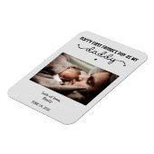 Aangepaste eerste Vaderdag-minimalistische foto Magneet (Linkerzijde)