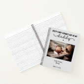 Aangepaste eerste Vaderdag-minimalistische foto Notitieboek (Binnen)