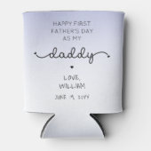 Aangepaste eerste Vaderdag Nieuwe Daddy-herinnerin Blikjeskoeler (Voorkant)