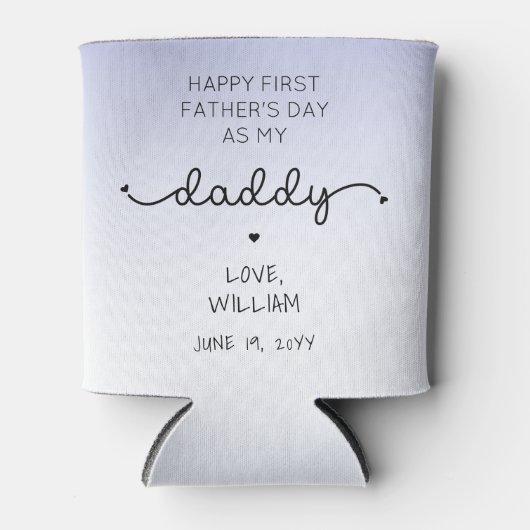 Aangepaste eerste Vaderdag Nieuwe Daddy-herinnerin Blikjeskoeler (Voorkant)