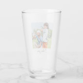 Aangepaste eerste Vaderdag Schattigee minimalistis Glas (Achterkant)