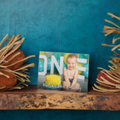 Aangepaste Eerste Verjaardag Baby Foto Fotoplaat (Zijkant)