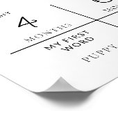 Aangepaste eerste verjaardag foto mijlpaal tijdlij poster (Hoek)