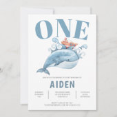 Aangepaste eerste verjaardag van de Blauwe Walvis Kaart (Voorkant)