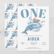 Aangepaste eerste verjaardag van de Blauwe Walvis