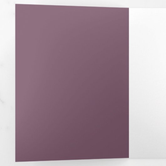 Aangepaste effen kleur drieluik uitnodiging (Binnenzijde eerst)