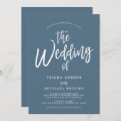 Aangepaste effen kleuren | dansscript | Bruiloft Kaart (Voorkant / Achterkant)