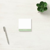 aangepaste effen saliegroen natuurlijke bruine lij post-it® notes (Kantoor)