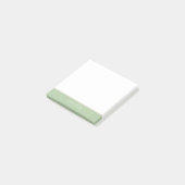 aangepaste effen saliegroen natuurlijke bruine lij post-it® notes (Schuin)