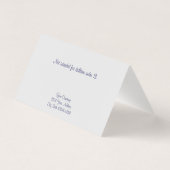 Aangepaste Eggshell Grey Diamond Tentfold earing C Visitekaartje (Achterkant)