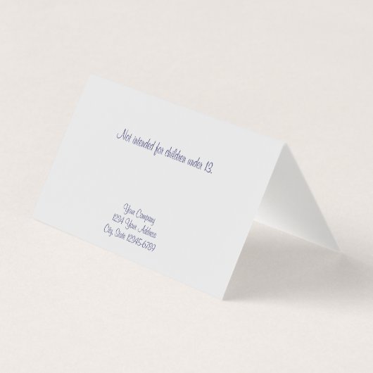 Aangepaste Eggshell Grey Diamond Tentfold earing C Visitekaartje (Achterkant)