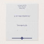 Aangepaste Eggshell Grey Diamond Tentfold earing C Visitekaartje (Buitenkant ongevouwen)