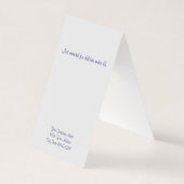 Aangepaste Eggshell Grey Tentfold Diamond oorkaart Visitekaartje (Achterkant)