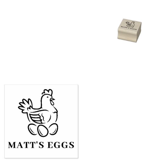 Aangepaste Ei Hout Art Stamp Rubberstempel (Gestempeld)