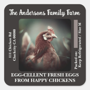 Aangepaste Ei Kartonnen Labels Kip Fotosjabloon