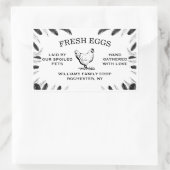 Aangepaste eierdooslabels voor uw boerderij of ach rechthoekige sticker (Tas)