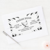 Aangepaste eierdooslabels voor uw boerderij of ach rechthoekige sticker (Envelop)