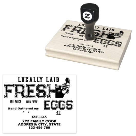 Aangepaste eierkartonstempel rubberstempel (Gestempeld)