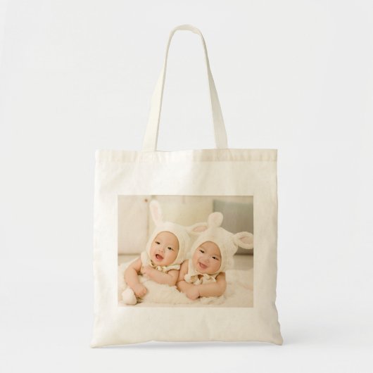 Aangepaste, eigen Baby foto Tote Bag (Voorkant)