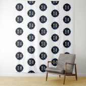 Aangepaste eigen bedrijfslogo stap- en herhalingsa wandkleed (In situ)