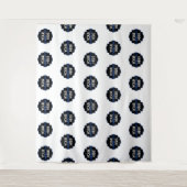 Aangepaste eigen bedrijfslogo stap- en herhalingsa wandkleed (Voorkant)