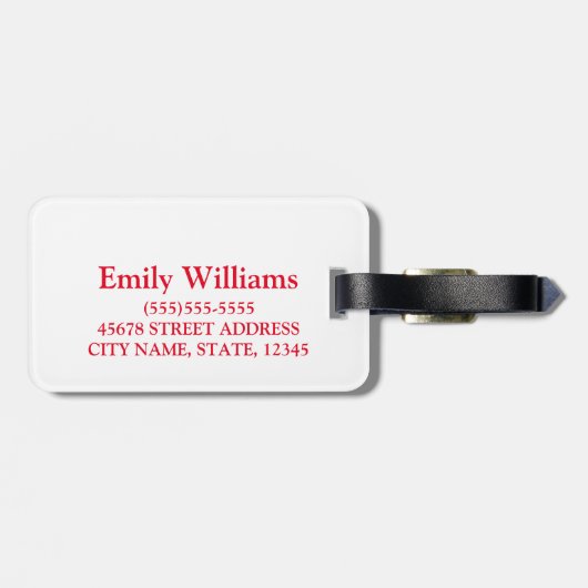 Aangepaste eigen foto bagagelabel (Achterkant horizontaal)