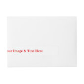 Aangepaste eigen foto en tekst adreslabel wikkel (Voorkant)