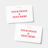 Aangepaste eigen foto en tekst badge (Voor- en achterkant)