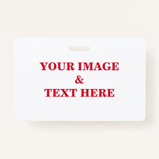 Aangepaste eigen foto en tekst badge (Voorkant)