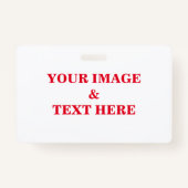 Aangepaste eigen foto en tekst badge (Achterkant)