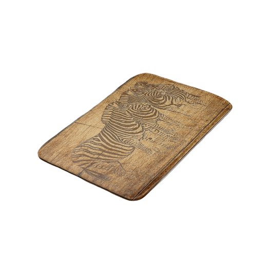 Aangepaste eigen foto en tekst badmat (Gekanteld)