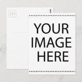Aangepaste eigen foto en tekst briefkaart (Voorkant / Achterkant)