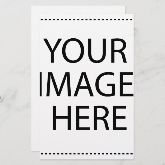 Aangepaste eigen foto en tekst briefpapier (Voorkant / Achterkant)