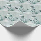 Aangepaste eigen foto en tekst cadeaupapier (Hoek)